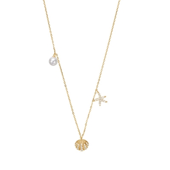 Joanli Nor SELINANOR halskæde i forgyldt sølv