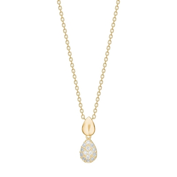 dobbelte dråbeformede vedhæng i 8 karat guld fra Siersbøl