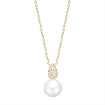 perlevedhæng i 8 karat guld fra Siersbøl