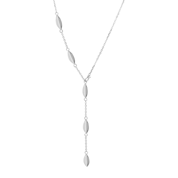 Nordahl Jewellery - LEAVE52 rhodineret sterlingsølv blad halskæde