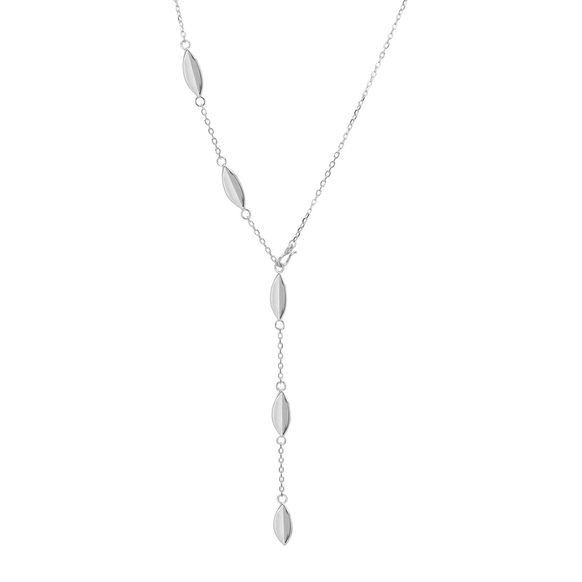 Nordahl Jewellery - LEAVE52 rhodineret sterlingsølv blad halskæde