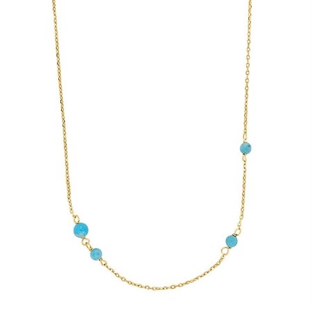 Nordahl Jewellery TURQUOISE52 forgyldt kæde 20890215900