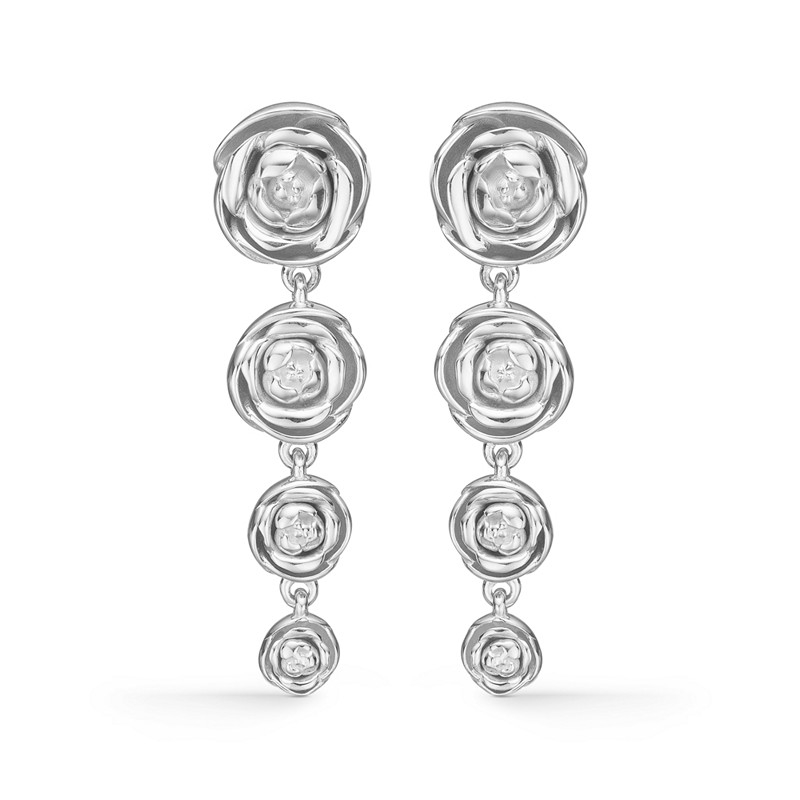 Billede af Mads Z - Rosalie øreringe i sølv med roser