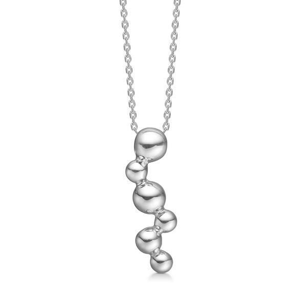 Rindende virkningsfuldhed Afslut Embedded Ball halskæde i sølv fra Mads Z 2120084