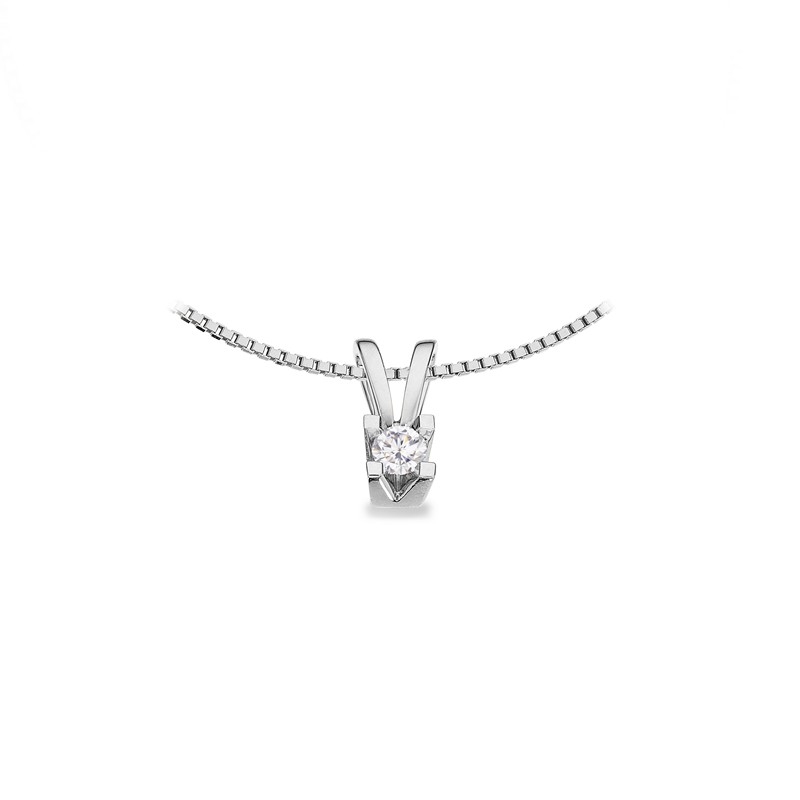 Kleopatra Vedhæng i 8 kt. hvidguld 0,05ct.-0,25ct. diamant