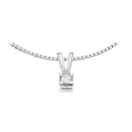 Kleopatra Vedhæng i 14kt. hvidguld 0,05ct.-0,50ct. diamant