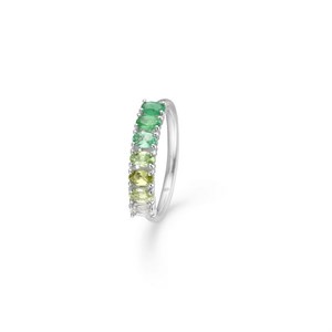 Mads Z - Poetry Emerald ring i sølvmed ægte sten 
