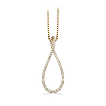 Dazzling - 14 kt Guldvedhæng m/sølvkæde og 0,23 H-W/SI 