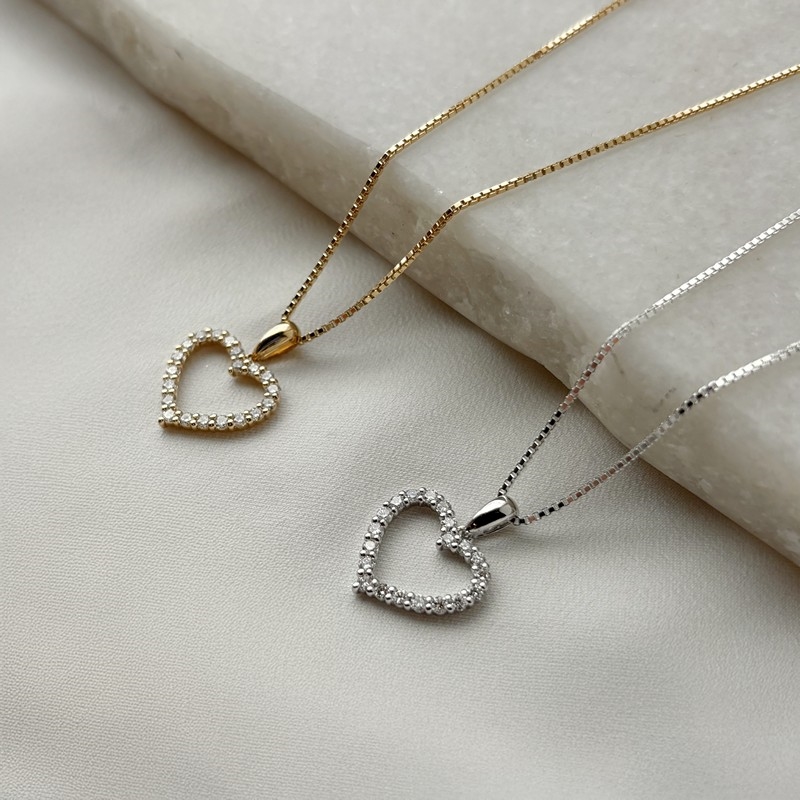 Dazzling - 14 kt. Guld hjertevedhæng 0,36 H-W/SI a