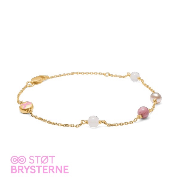 Mads Z x Støt brysterne armbånd i forgyldt 2256200