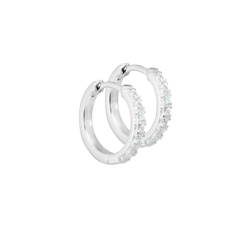  Aqua Dulce - Darling  Hoop 15mm Sølv m. Zirkonia
