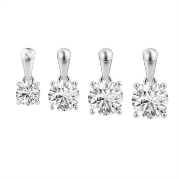 LUXURY Vedhæng i 14 kt hvidguld med lab-grown diamant 0,25-1,0 ct