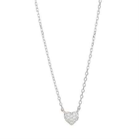 ALMANOR - Hjerte halskæde sølv zirkonia 20450780900