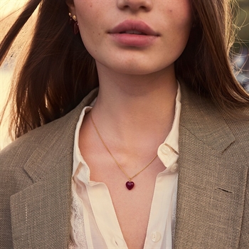 Esma Heart halskæde i forgyldt sølv fra Maanesten 3