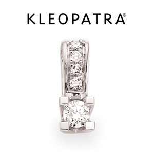 Kleopatra Queen Vedhæng 14 karat Hvidguld med Diamanter