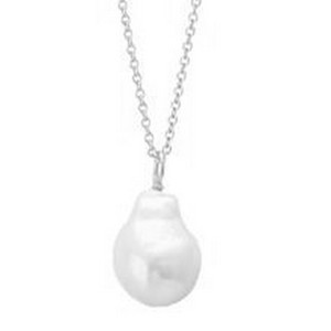 Heiring Vedhæng med hvid barok ferskvands perle