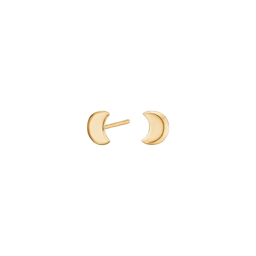 Nordahl Jewellery - UNIVERSE52 forgyldt sølv Måne ørestikker 