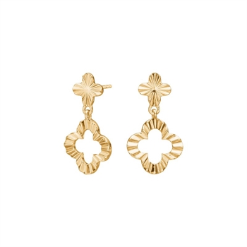 Nordahl Jewellery  Forgyldt sølv ørehængere CLOVERA52