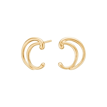 Nordahl Jewellery Øreringe i forgyldt sølv stor AURA52