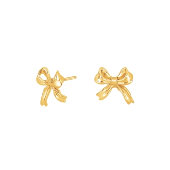 Nordahl Jewellery - WATERLINE52 ørestikker i forgyldt sølv m. sløjfe*