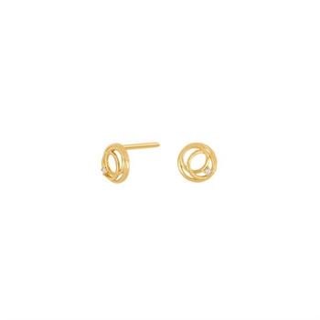 Siersbøl 14 kt. guld øreringe med brillant 30552190500