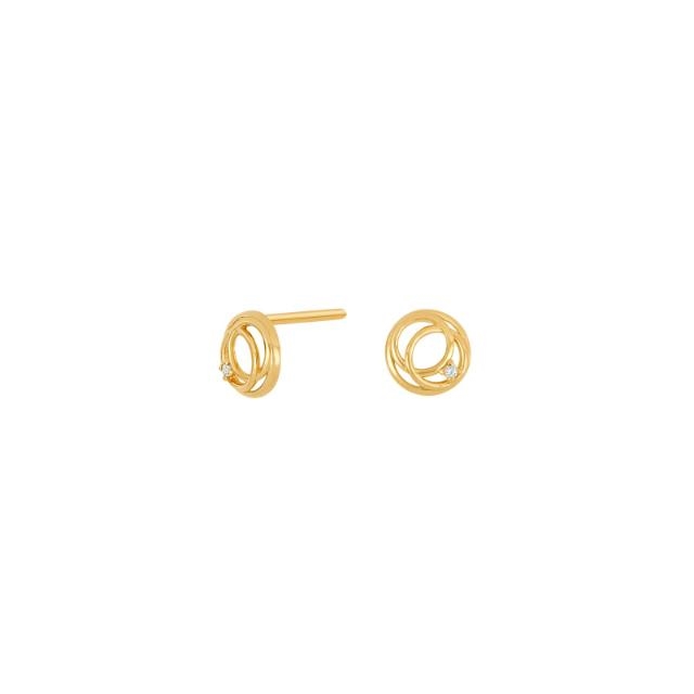 Siersbøl 14 kt. guld øreringe med brillant 30552190500