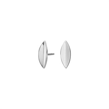 Nordahl Jewellery - LEAVE52 rhodineret sterlingsølv blad ørestikker 