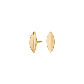 Nordahl Jewellery - LEAVE52 forgyldt sterlingsølv blad ørestikker 