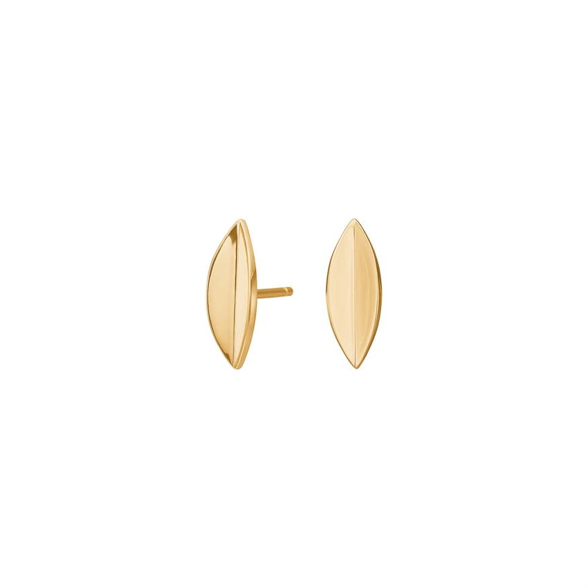 Nordahl Jewellery - LEAVE52 forgyldt sterlingsølv blad ørestikker 