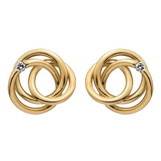 Nordahl Jewellery - Guldøreringe 14kt. m. diamant 318 024BR5
