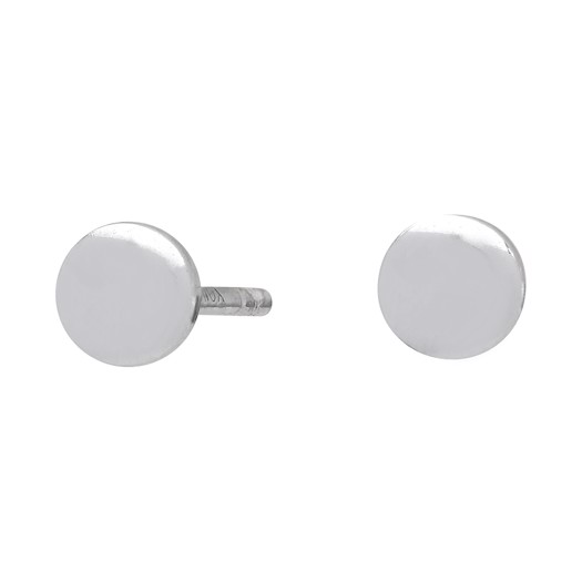 Nordahl - Rhodineret sølv øreringe rund 4-6 mm