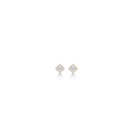 Billede af Square øreringe i 8 karat guld fra Mads Ziegler**