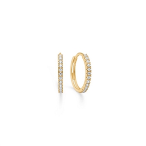 Sparkle creoler i 8 kt guld med zirkon fra Mads 3317166
