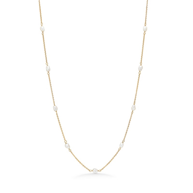 9: Mads Z - Dew Drops halskæde i 8kt. guld m. perler