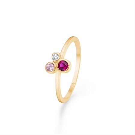 Mads Z Emily ring i 8 kt guld m. pink zirkonia 3347049