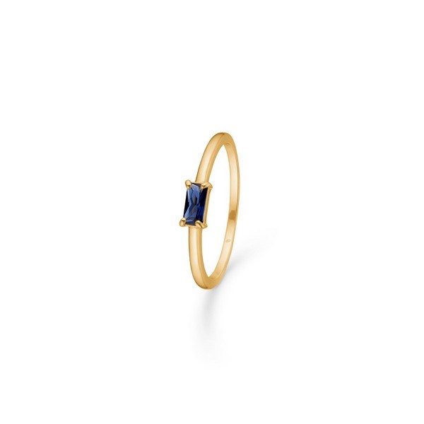 Billede af Mads Z - Cherry ring i 8 kt guld m blå zirkonia**