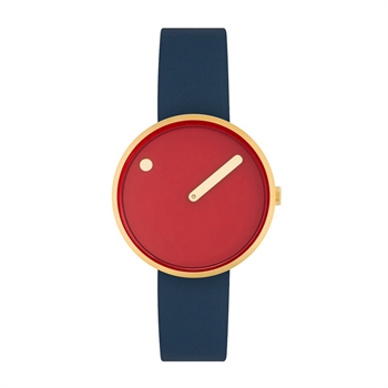 Picto - Cinnamon skive med midnight blue læderrem