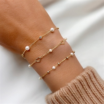 Perle kuglearmbånd i 8 karat guld fra Scrouples 2