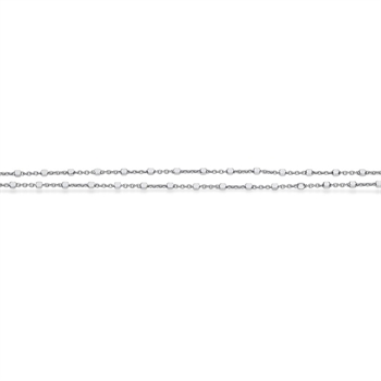 Scrouples - Ankelkæde dobbeltkæde med cubes i rh. sølv