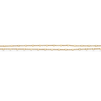 Scrouples - Ankelkæde dobbeltkæde med cubes forgyldt sølv