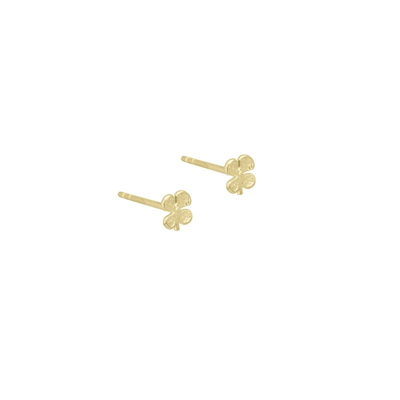  Aqua Dulce - Clover Earstud i forgyldt sterlingsølv