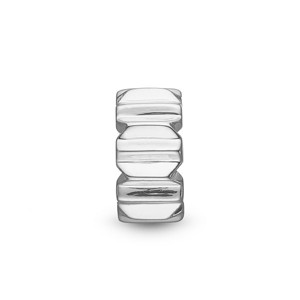 STORY Sølv Charm - Circle charm m. kanter og blank overflade