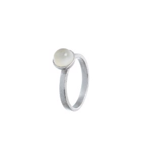 Spinning Jewelry rhodineret sølv ring - Sea Ring, Hvid månesten