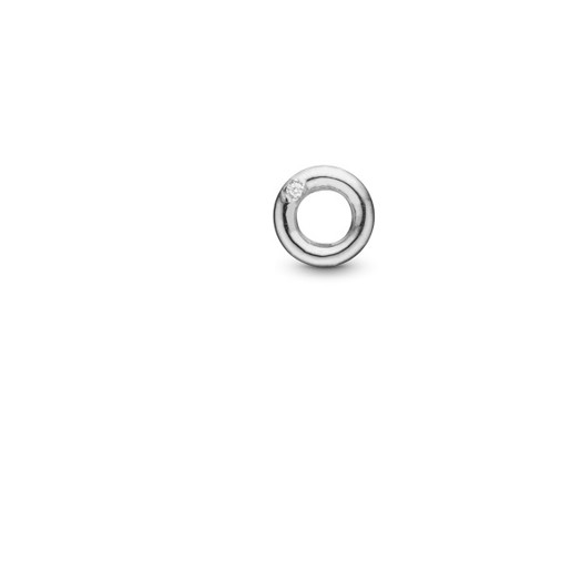 Billede af STORY sølv Charm - Cirkel med zirkonia