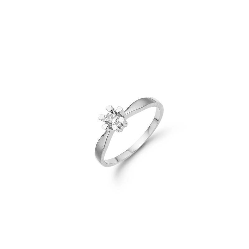 Diamantring i 14 k hvidguld fra  Eternity serien 446494