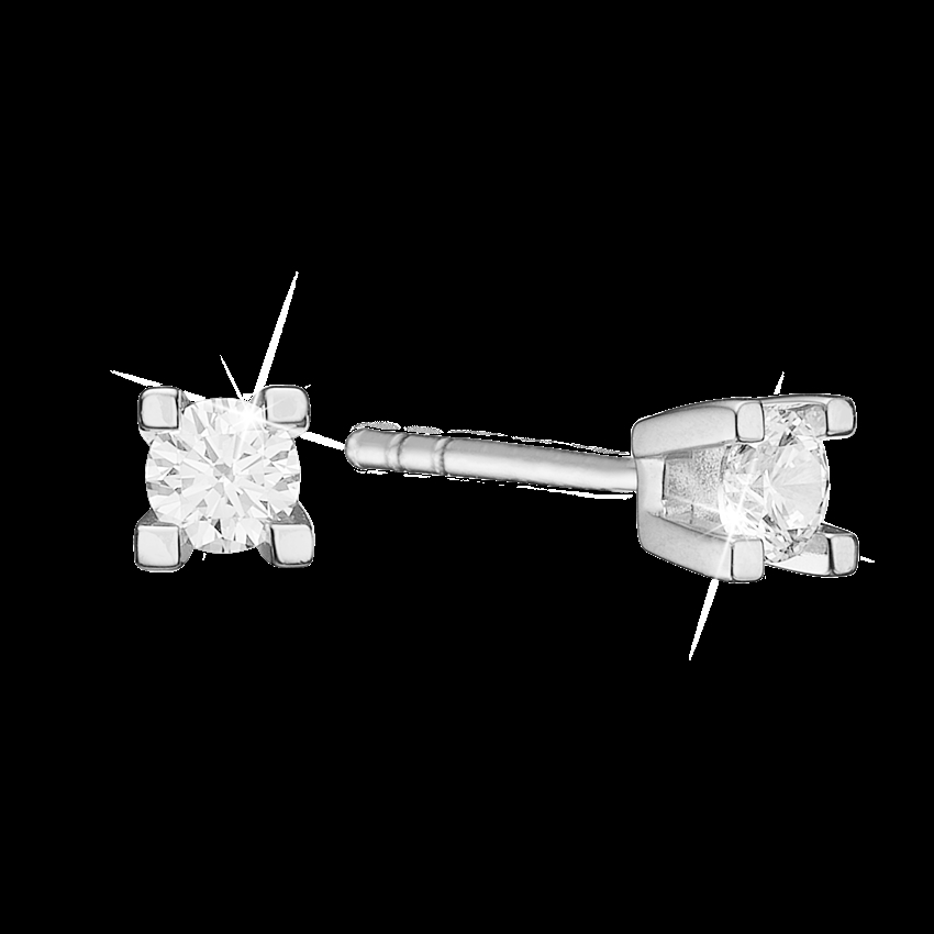 Billede af Eternity diamantøreringe i 14 kt hvidguld med i alt 0,50ct m 4 greb