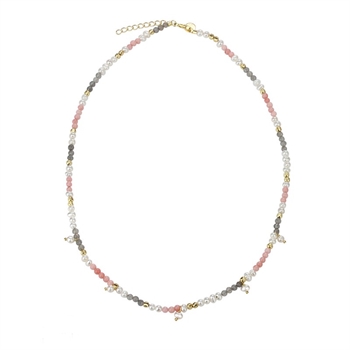  Aqua Dulce - Opal Love halskæde i forgyldt sølv 