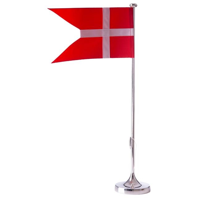 Forsølvet flagstang m. rund fod i 40cm. SPAR 10%