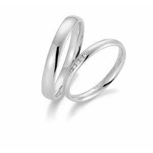 Gerstner - Vielsesringe i 9-14kt. hvidguld 28501W