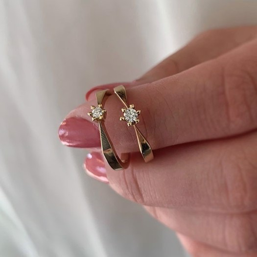 Victoria diamantring i 14kt guld. Diamant fra 0,05 ct. TW/SI
